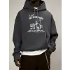 Sevimli Ve Mutlu Alışveriş Ayı Desen Sonbahar Erkekler Moda Hoody Cep Rahat Spor Giysiler Pol