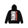 Silence Siyah Oversize Unisex Kapüşonlu Sweatshirt Hoodie