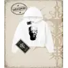 SILENT Kadın Crop Kapşonlu Sweatshirt