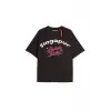 SINGAPUR BACHELOR PARTY Unisex Oversize Yazılı Tshirt SİYAH
