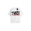 SINGLE LIFE Unisex Oversize Yazılı Tshirt BEYAZ