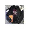 Siyah Ben aşk Moo Deng grafik Hoodies Hipposevimli