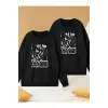 Siyah Kapşonlu Sweatshirt Çift Sevgili Kombinleri Couple Clothing