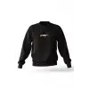 Siyah Kapşonsuz 0 Yaka Ak-47 Baskılı Pamuklu Unısex Oversıze Sweatshirt