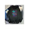 Siyah Unisex Arcane Jinx Boom Maymun Kapüşonlular video oyunu