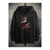 Siyah Vargas Baskılı Oversize Kapuşonlu Unisex Sweatshirt Bsgvargas