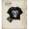 SKULL   Kadın Crop Tişört