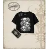 SKULL   Kadın Crop Tişört