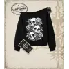 SKULL   Kadın Kayık Yaka Sweatshirt