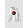 Skull Man Smoke Baskılı Oversize Unisex Premium Beyaz