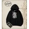 SKULL   Oversize Unisex Kapşonlu Sweatshirt