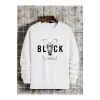 Slogan & Building Print Pullover Beyaz
