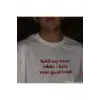 Slogan Unisex Yazılı Oversize Tshirt TWGWBR40