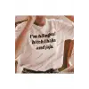 Slogan Unisex Yazılı Oversize Tshirt TWGWBR70