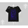 Stay Cool Kedi Baskılı Oversize Crop Tshirt