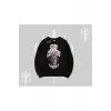 Stay Curious Kedi Baskılı Biskilet Sweatshirt