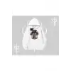 Stay Curious Kedi Baskılı Kapşonlu Sweatshirt
