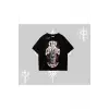 Stay Curious Kedi Baskılı Oversize Tshirt