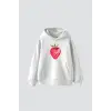 Strawberry Disco Baskılı Oversize Unisex Beyaz