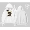 Street Cat Kedi Baskılı Kapşonlu Sweatshirt