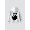 Sts. Eight Ball Baskılı Oversize Unisex Beyaz