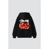 Sts Red Dıce Baskılı Oversize Unisex Siyah