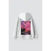 Summer Love Sırt Baskılı Oversize Unisex Beyaz
