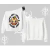 Sweet Day Cupcake Baskılı Kayık Yaka Sweatshirt