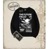THE FUTURE Oversize Unisex Bisiklet Yaka Sweatshirt