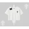 The Owner of House Kedi Arka Baskılı Oversize Crop Tshirt
