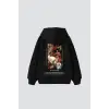The Two Crowns Baskılı Oversize Unisex Premium Siyah
