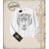 TIGER DarkArt   Oversize Unisex Bisiklet Yaka Sweatshirt