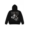 Tokyo Siyah Oversize Unisex Kapüşonlu Sweatshirt Hoodie