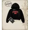 TURKEY  Kadın Crop Kapşonlu Sweatshirt