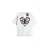 Uçak Baskılı Oversize Kalıp Unisex T-shirt