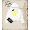 UNİQUE SARI Kadın Crop Kapşonlu Sweatshirt