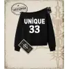 UNİQUE    SİYAH Kadın Kayık Yaka Sweatshirt