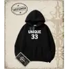 UNİQUE    SİYAH Oversize Unisex Kapşonlu Sweatshirt