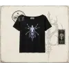 Unisex Alien Kadın Kayık Yaka Tişört Beyaz