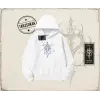 Unisex Alien Oversize Unisex Kapşonlu Sweatshirt Beyaz