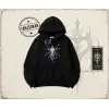 Unisex Alien Oversize Unisex Kapşonlu Sweatshirt Beyaz