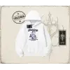 Unisex Baking Oversize Unisex Kapşonlu Sweatshirt Beyaz