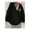 Ünisex Basic Slim Fit Kapüşonlu Fermuarlı Cepli Sweatshirt Çimen Yeşil Yeşil