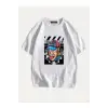 Unisex Beyaz Einstein Baskılı Oversize Tişört