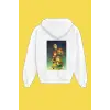 Unisex Beyaz Scooby Doo Sırt Baskılı Sweatshirt