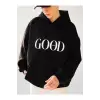 Unisex Big Good Vibes Sweatshirt Siyah