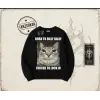 Unisex Born to Dilly Dally Oversize Unisex Bisiklet Yaka Sweatshirt Beyaz