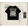 Unisex Born to Dilly Dally Oversize Unisex Tişört Beyaz