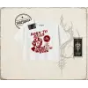 Unisex Born to Read Kadın Crop Tişört Beyaz
