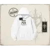 Unisex Brave Oversize Unisex Kapşonlu Sweatshirt Beyaz